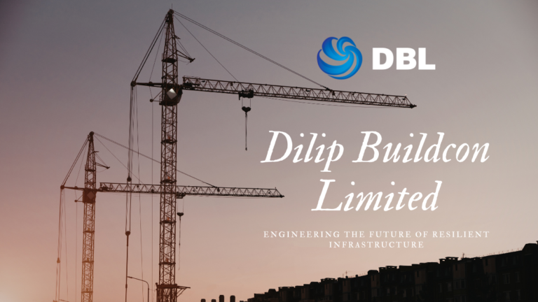 The Narmada 'Shield of Certainty': How Dilip Buildcon is Engineering 2026’s Most Resilient Real Estate Hub 4 A sunset-lit construction site featuring two large industrial cranes against a hazy sky, with the Dilip Buildcon Limited (DBL) logo and the text "Engineering the Future of Resilient Infrastructure."