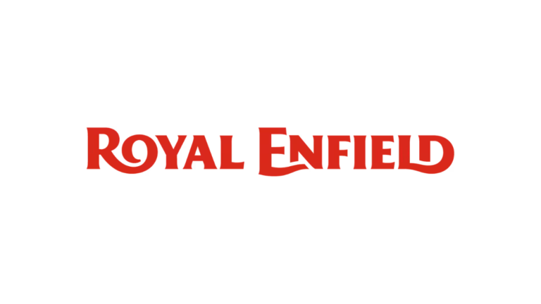 The official Royal Enfield wordmark logo in signature red serif typography against a plain white background.