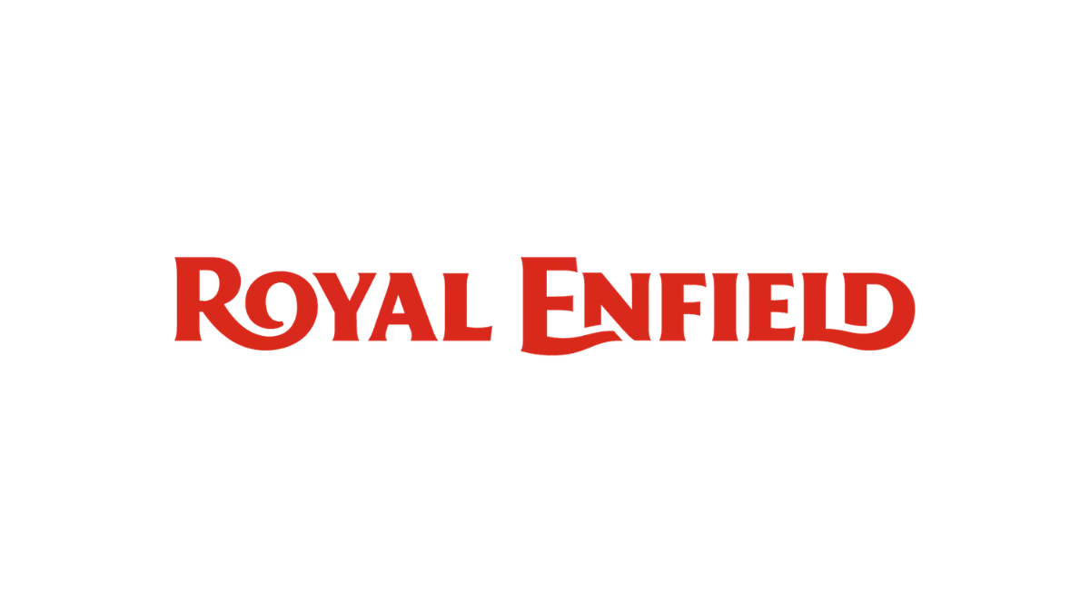 The official Royal Enfield wordmark logo in signature red serif typography against a plain white background.