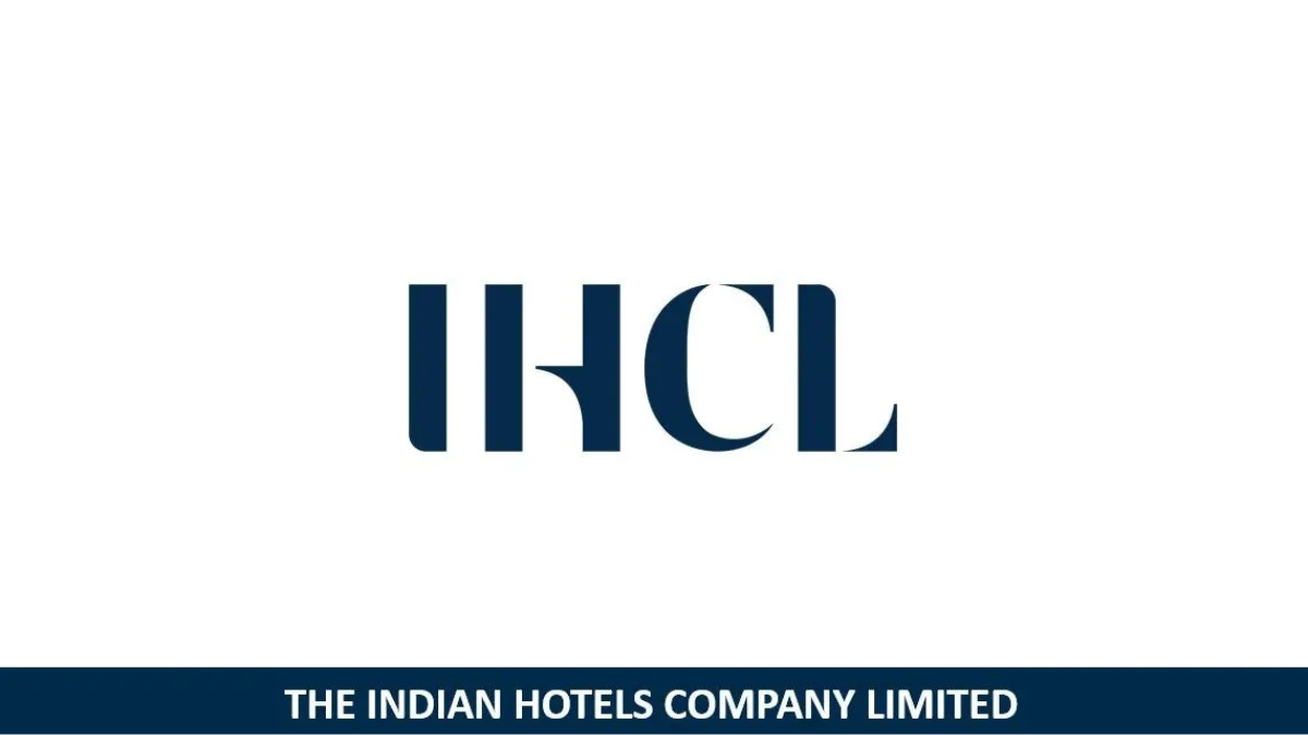 Official logo of The Indian Hotels Company Limited (IHCL), featuring the dark blue IHCL monogram above the full company name on a white and blue banner.