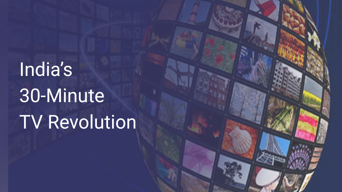 A digital globe composed of numerous small television screens displaying various colorful broadcast images, symbolizing a unified national media landscape under new public service guidelines.