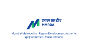 Official logo of the Mumbai Metropolitan Region Development Authority (MMRDA) featuring a stylized blue and green 'M' icon...