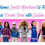 A lineup of the 2026 Barbie Global Dream Team custom dolls featuring Smriti Mandhana, Serena Williams, Chloe Kelly, Kellie Gerardi, Zoja Skubis, Helene Fischer, Stephanie Gilmore, and Regina Sirvent.