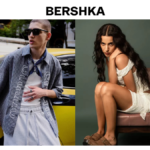 Male model in a checkered short-sleeve shirt and female model in a white lace dress showcasing Bershka's 2026 spring collection for the flagship opening at Phoenix Mall of Asia, Bengaluru.