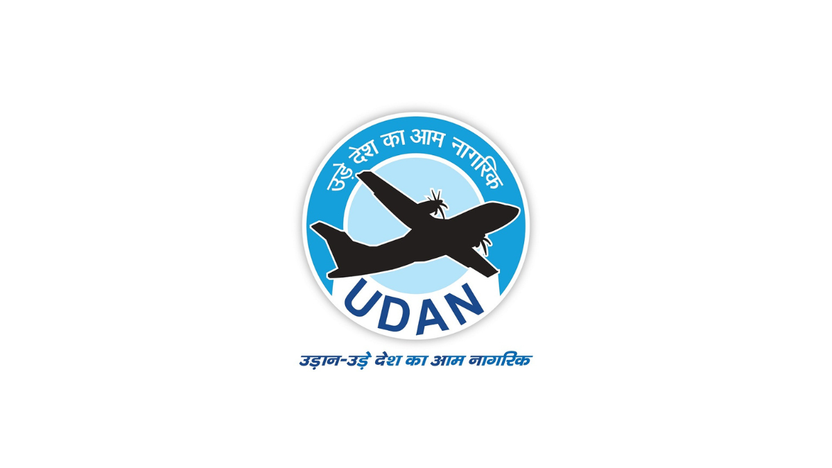 Official logo of the UDAN (Ude Desh ka Aam Nagrik) Regional Connectivity Scheme, representing the ₹28,840 crore Modified UDAN initiative for 100 new airports and 200 helipads in India.