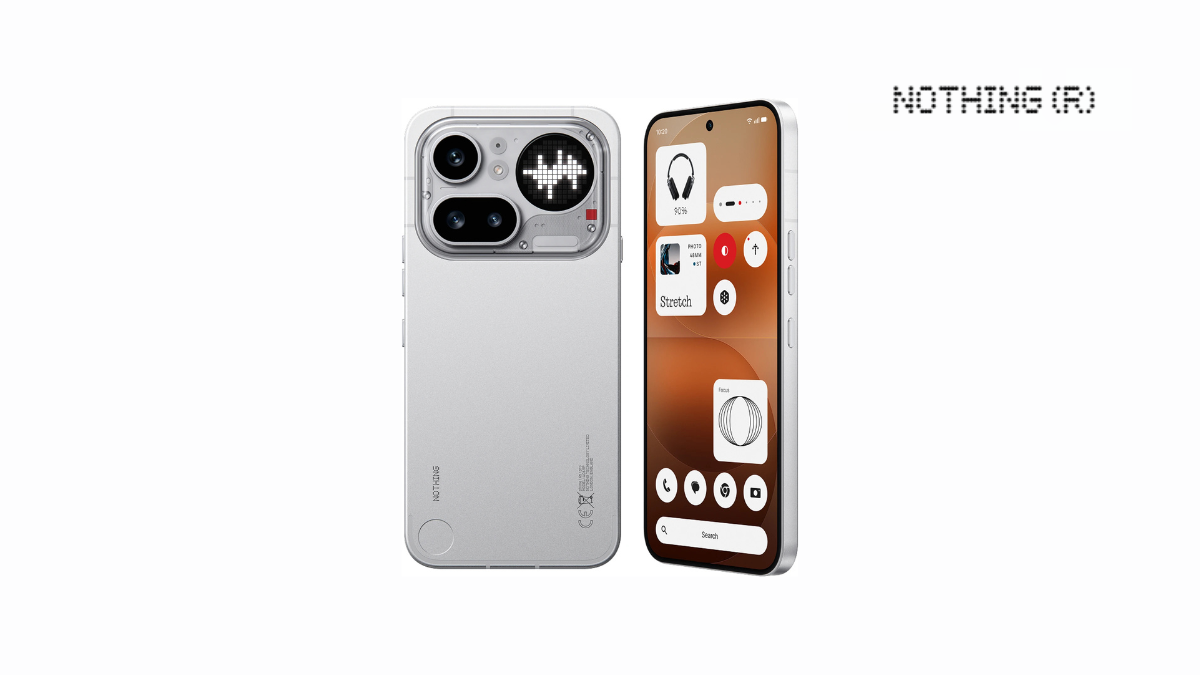 Nothing Phone (4a) Pro in Metallic Silver showcasing the advanced 137 mini-LED Glyph Matrix and triple camera setup with periscope lens.