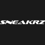 Official white SNEAKRZ brand logo on a solid black background, representing India's premier youth-focused sneaker and street culture destination.
