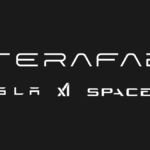 The white minimalist logos of Terafab, Tesla, xAI, and SpaceX displayed together on a solid black background, representing Elon Musk’s unified $25 billion semiconductor venture.
