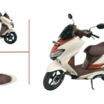 Three-angle view of the new 2026 Suzuki Burgman Street in Pearl Grace White and Metallic Matte Luxe Copper, showcasing the...