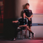 F1 drivers Nico Hulkenberg and Gabriel Bortoleto in the Miami jersey and shorts for the adidas Audi India collection