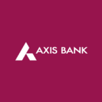 White Axis Bank logo and text on a burgundy background representing new hospitality banking solutions in India.