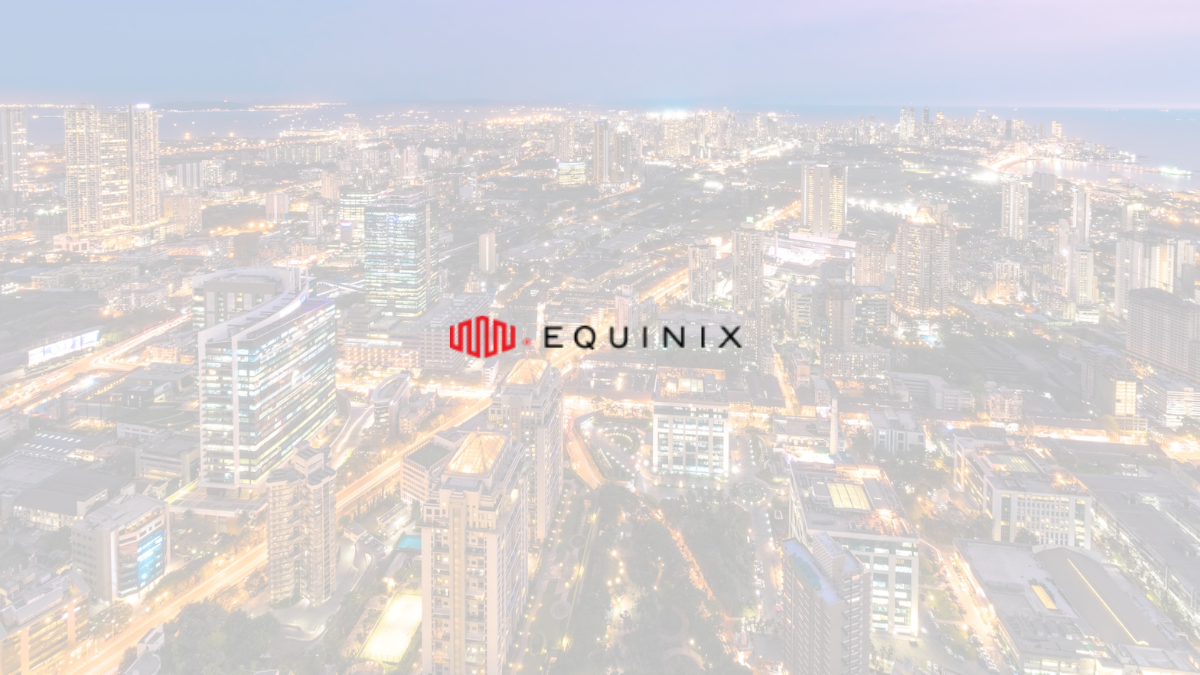 The Silicon Heart of Powai: How Equinix MB3 is Quietly Fuelling India’s $1 Trillion Digital Dream 1 Aerial skyline view of Mumbai city at dusk with the red and black Equinix company logo centered, representing the launch of the MB3 data center.