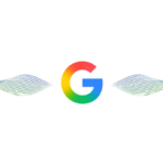 Google G logo centered with blue and green wave patterns representing Gemini AI ad safety tools in India.