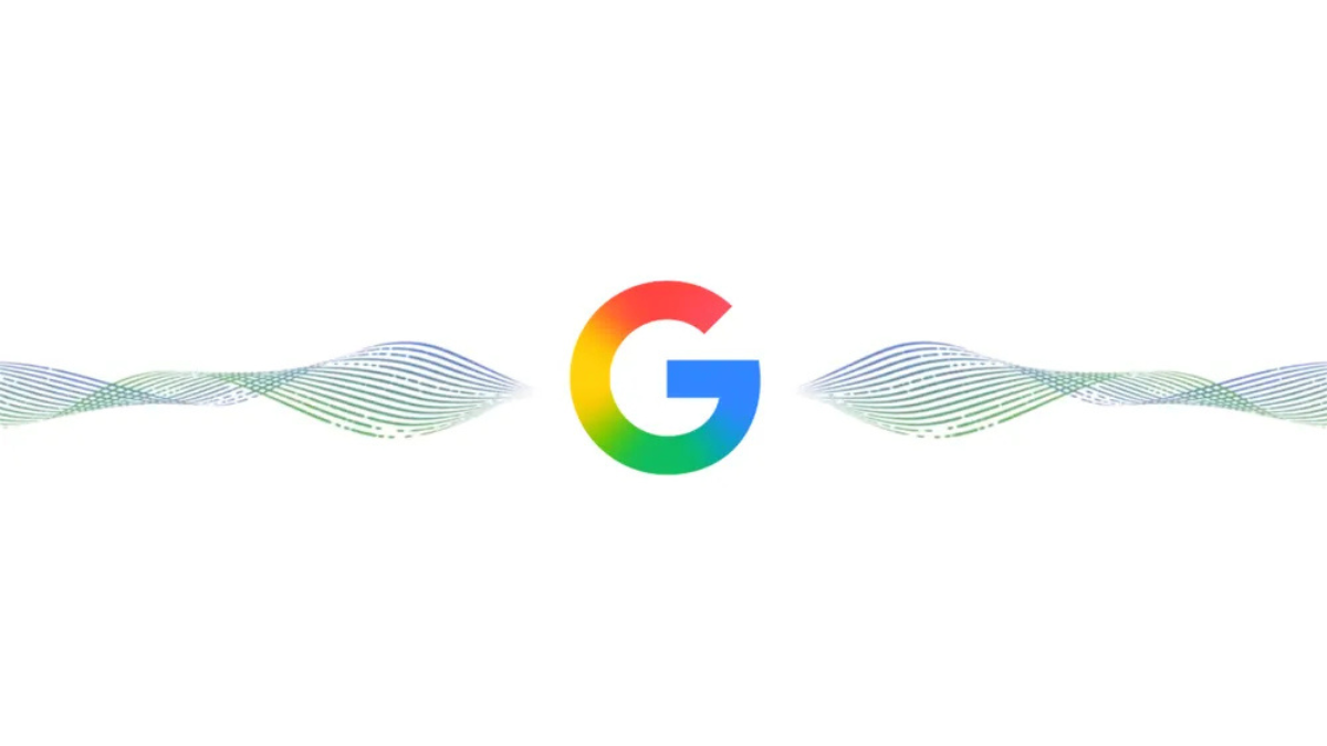 Google G logo centered with blue and green wave patterns representing Gemini AI ad safety tools in India.