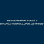 Official announcement slide for IHCL signing a new Vivanta hotel at Bhogapuram International Airport in Andhra Pradesh on ...