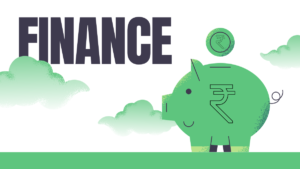 Green piggy bank with Rupee symbol and floating coin under bold Finance text for Indian investment weekly updates