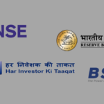 A composite image showcasing the official logos of India's primary financial and regulatory bodies: National Stock Exchang...