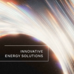 Bright light streaks curving over Earth's horizon representing orbital space solar energy beaming for India's grid