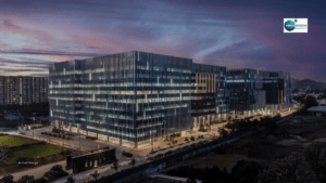 Exterior view of the International Tech Park Chennai (ITPC) on Radial Road, a Grade A net-zero office building acquired by...