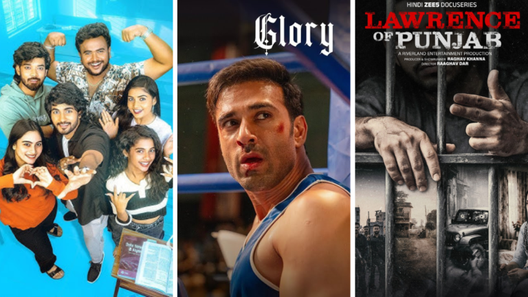 Posters for Batchmates, Glory, and Lawrence of Punjab showing diverse Indian streaming content for OTT This Week.