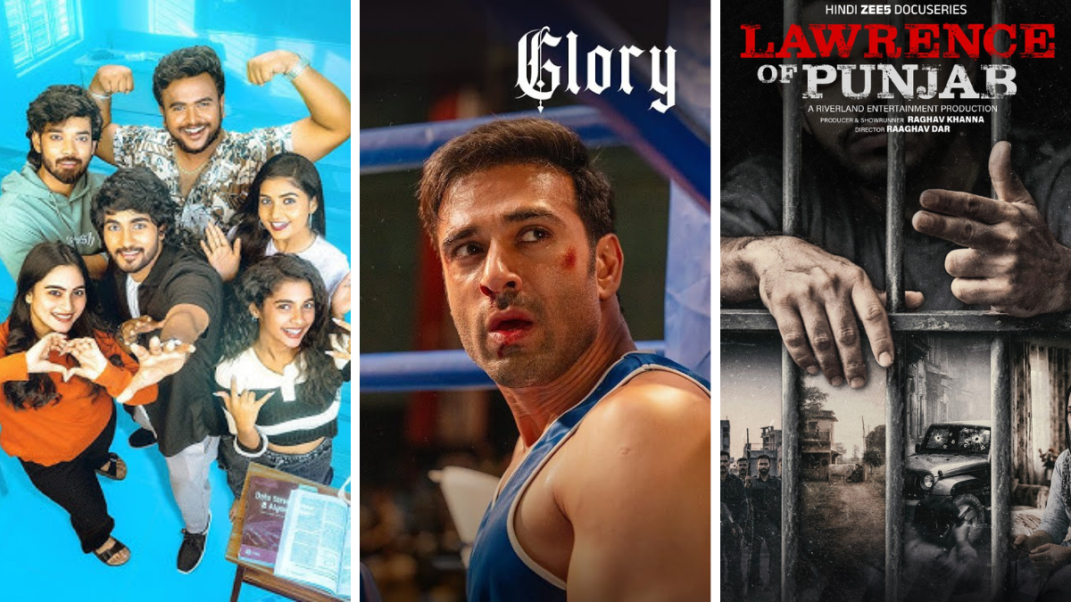 Posters for Batchmates, Glory, and Lawrence of Punjab showing diverse Indian streaming content for OTT This Week.