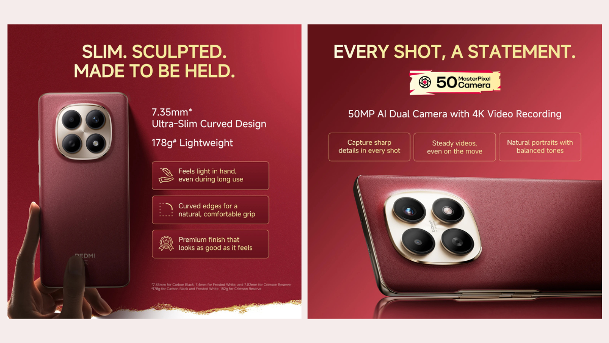 Redmi Note 15 5G Special Edition Launched in India: Snapdragon 6 Gen 3, 5800mAh Battery, and Integrated Google Gemini AI at ₹19,999 2 Side-by-side infographic of the Redmi Note 15 SE highlighting the 178g lightweight body and the 50MP MasterPixel camera with 4K recording.