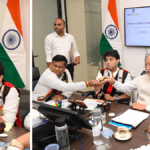 Jyotiraditya Scindia and Neiphiu Rio launch the Coffees of Nagaland mission at an official government meeting in India.