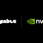 Ineffable and NVIDIA logos separated by a vertical line on black, marking their AI compute partnership.