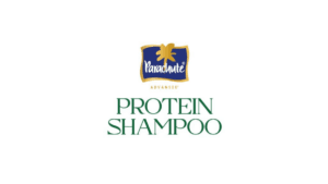 Parachute Advansed Protein Shampoo logo in blue and green text on a white background for the new India launch.