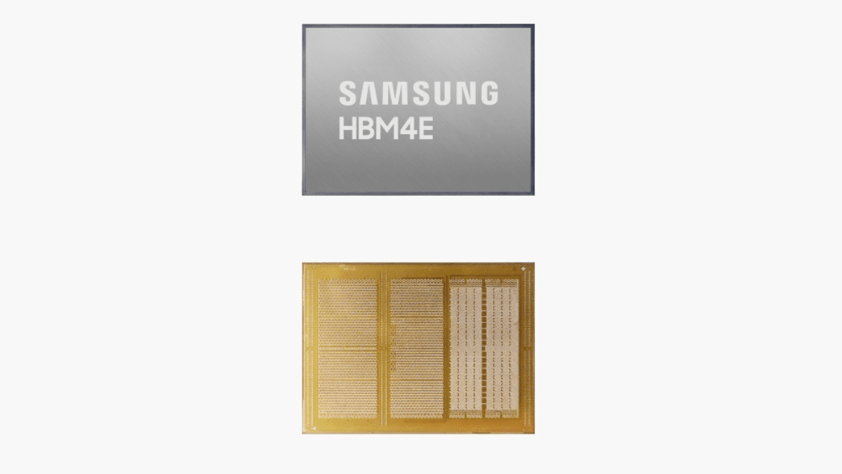 Cross-section diagram of a twelve-layer memory chip stack built on a logic base die for cloud server infrastructure.