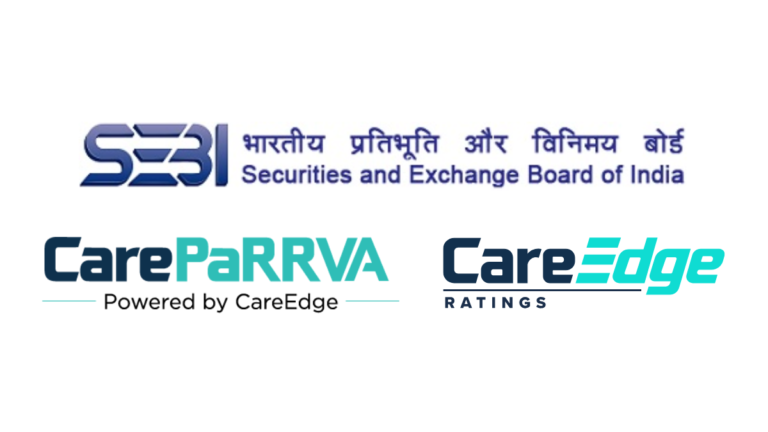 Logos for SEBI, CarePaRRVA, and CareEdge Ratings on a white background representing the new verification framework.