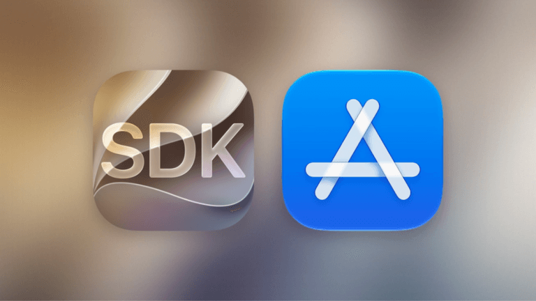 The software update that changes how you monetise mobile apps 1 An SDK app icon beside the blue Apple App Store icon on a blurred backdrop representing mobile software updates.