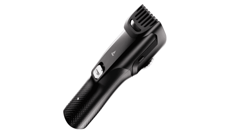 The waterproof grooming kit that fixes your travel charging 1 Black boAt Slazer S100 beard trimmer with an adjustable comb attachment against a white background, launched in India.
