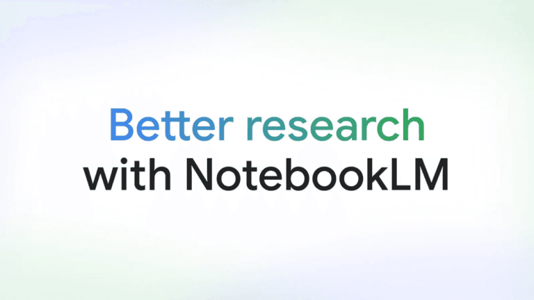 Google adds 100 software skills to its NotebookLM assistant 6 Minimalist typography reading "Better research with NotebookLM" in Google brand colours against a soft gradient background.