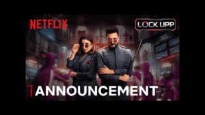 Farah Khan and Riteish Deshmukh pose in front of jail cells for the Lock Upp reality series launch on Netflix India.