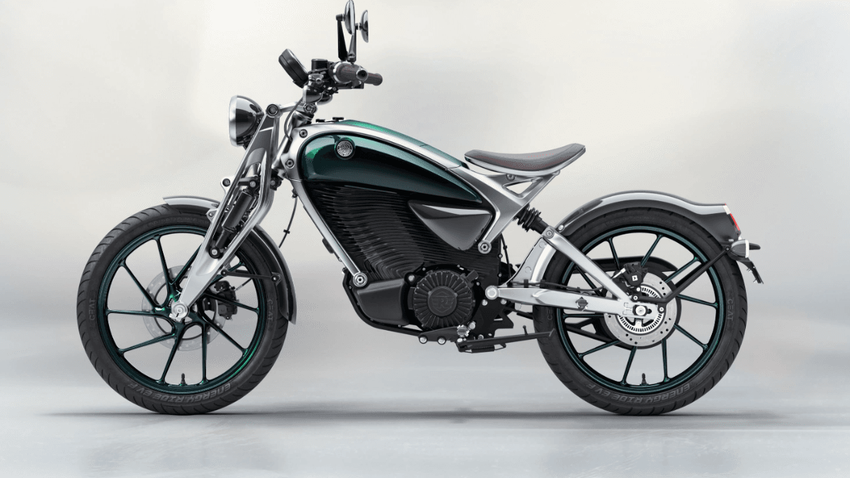 The Royal Enfield electric bike weighs just 124 kg The Royal Enfield electric bike weighs just 124 kg