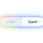 A pill-shaped toggle switch on a white background displaying Chat on the left and Spark BETA on the right.