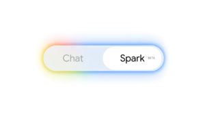 A pill-shaped toggle switch on a white background displaying Chat on the left and Spark BETA on the right.