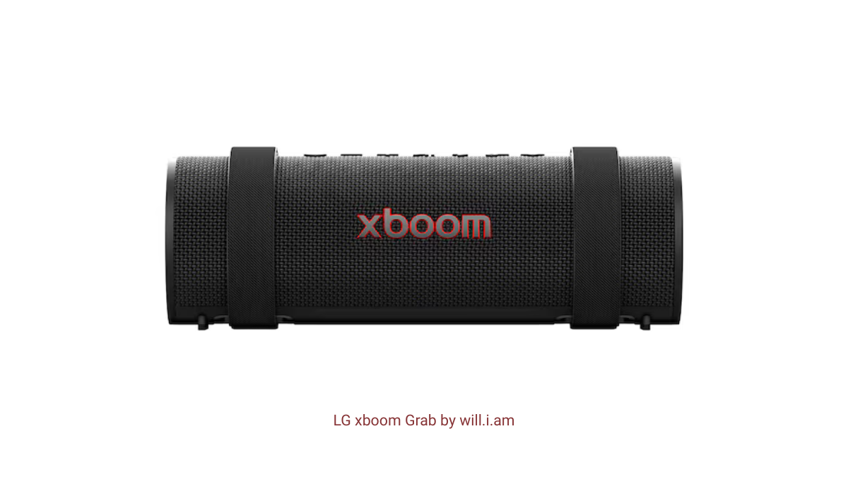 Danish acoustic engineering comes to a ₹9,999 speaker 2 Compact black mesh speaker with red xboom text and two vertical attachment straps on a white background audio.