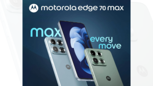 Light blue and light green smartphones displayed diagonally against a dark background with text for the India launch.