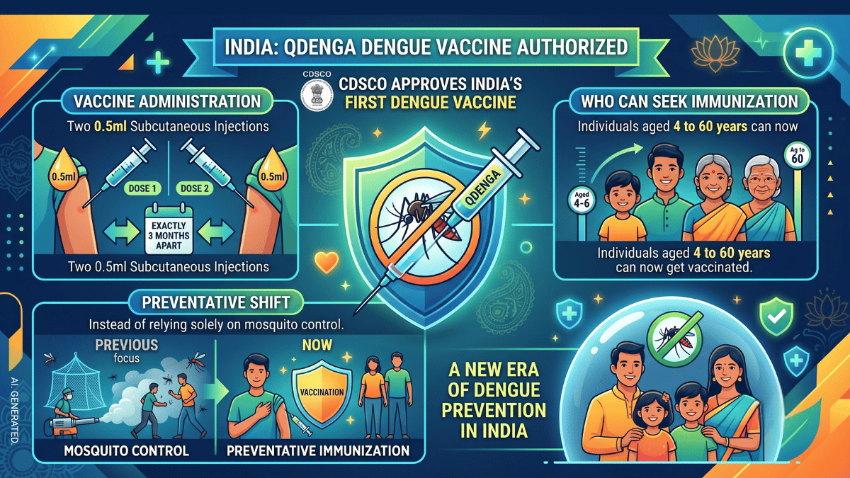 India approves its first dengue vaccine for ages 4 to 60 India approves its first dengue vaccine for ages 4 to 60