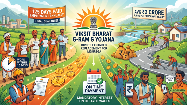 India replaces MGNREGA with 125-day guaranteed rural work India replaces MGNREGA with 125-day guaranteed rural work