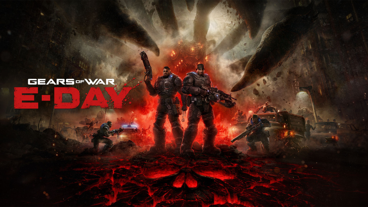 Gears of War beta access leads the August Xbox subscription wave 1 Two armoured soldiers holding weapons stand above glowing red ground with a large creature emerging in dark smoke background.