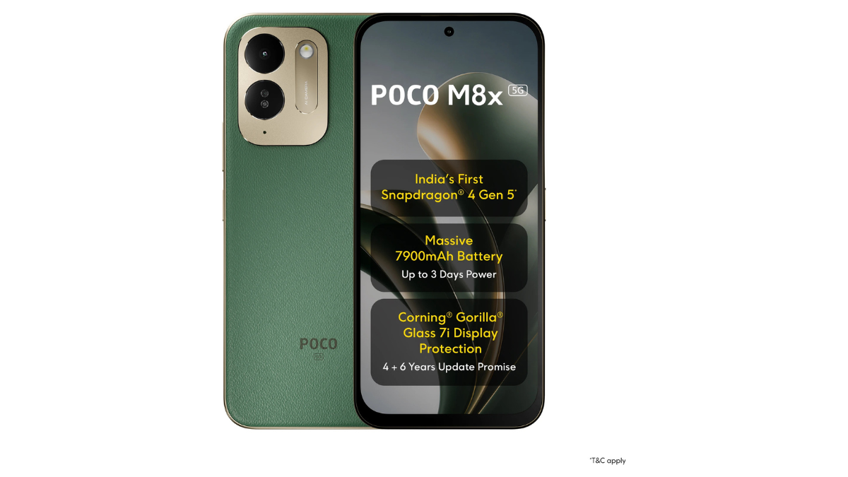 Huge 7,900mAh battery headlines the POCO M8x 5G in India Huge 7,900mAh battery headlines the POCO M8x 5G in India
