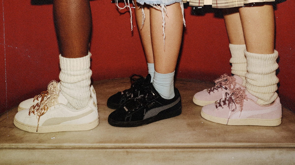Faux pearls soften a 1968 streetwear icon Faux pearls soften a 1968 streetwear icon