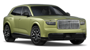 Angled left to right, the Bentley Torcal displays its side profile and front patterned grille against a white background.